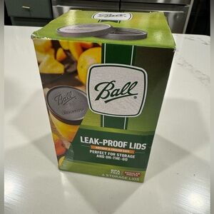 NEW Six regular plastic mason jar lids. Waterproof.